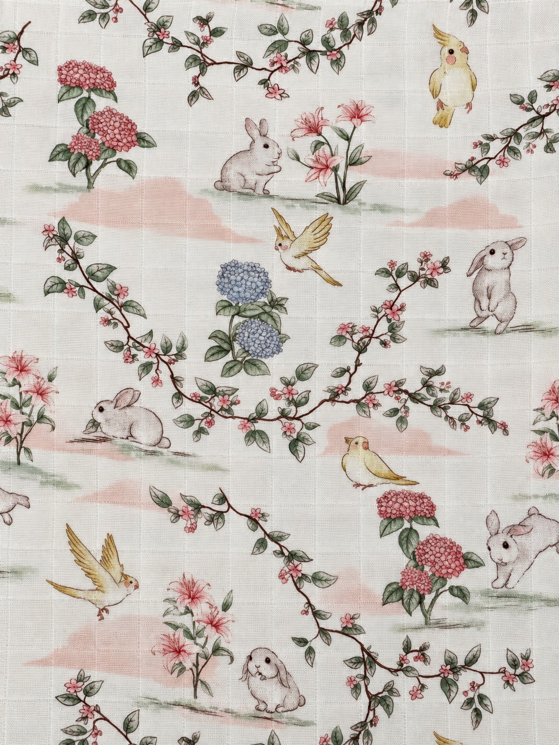 Couverture mousseline de bambou - Jardin enchanté
