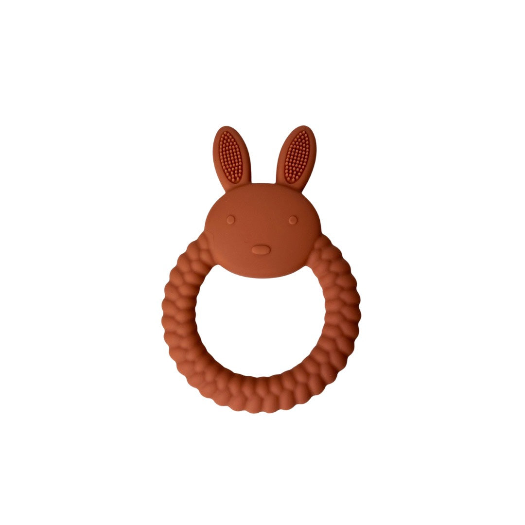 Jouet de dentition - Anneau lapin rouille