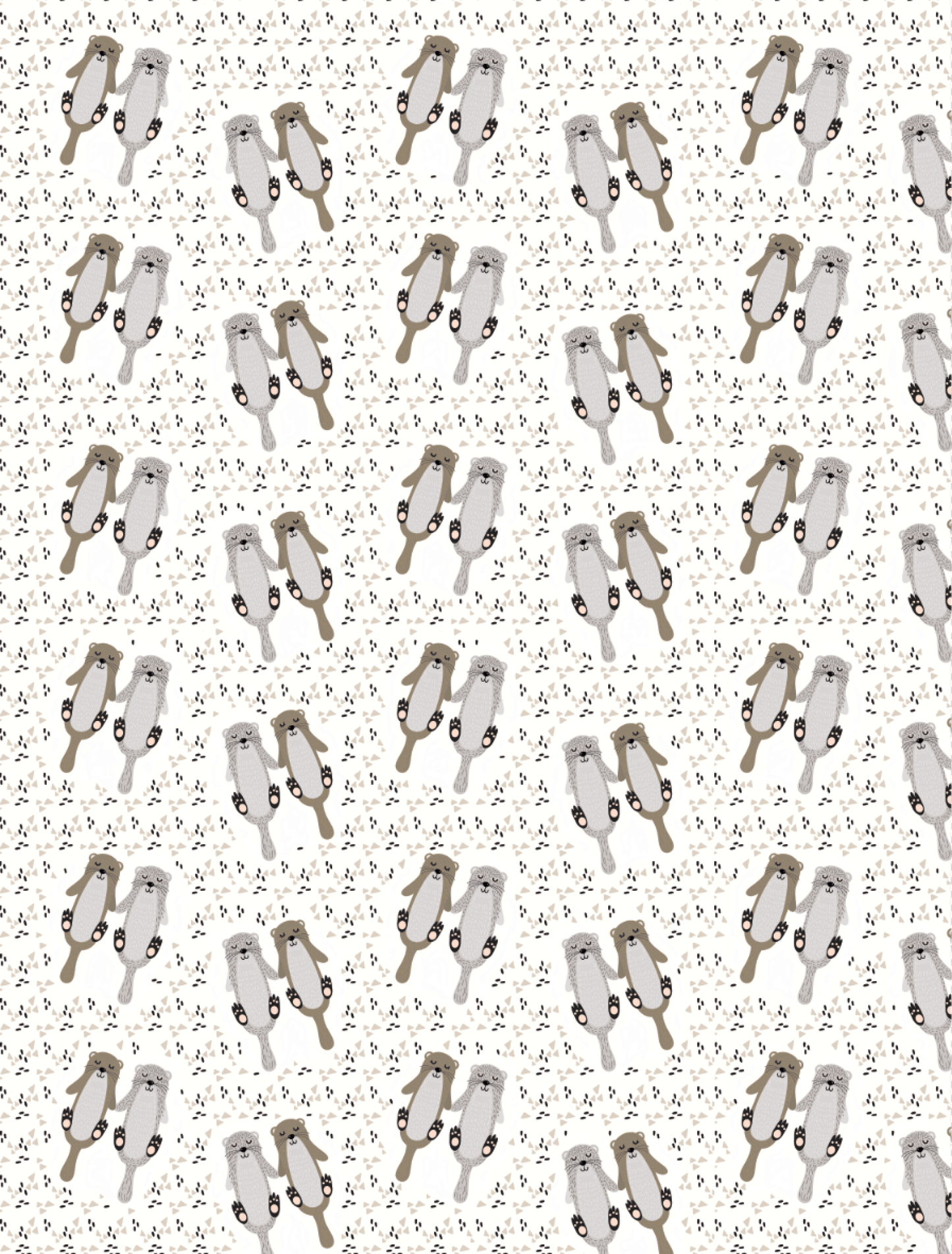 Couverture minky - Otter half
