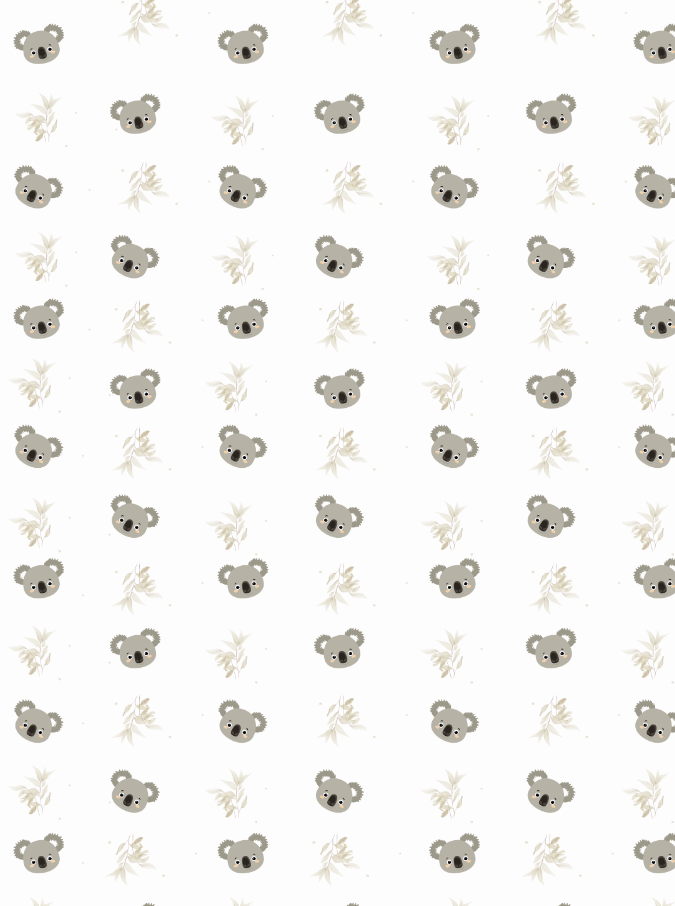 Couverture magiks - Koalas feuillus beige