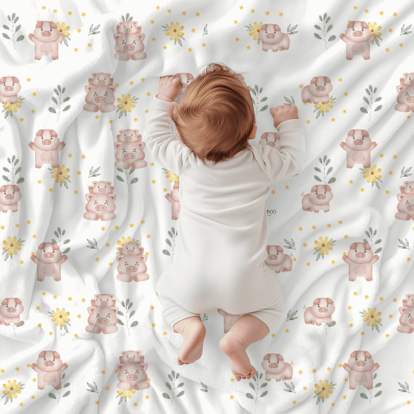 Couverture magiks - Petit cochon rose