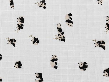Couverture mousseline de bambou - Pandas minimaliste