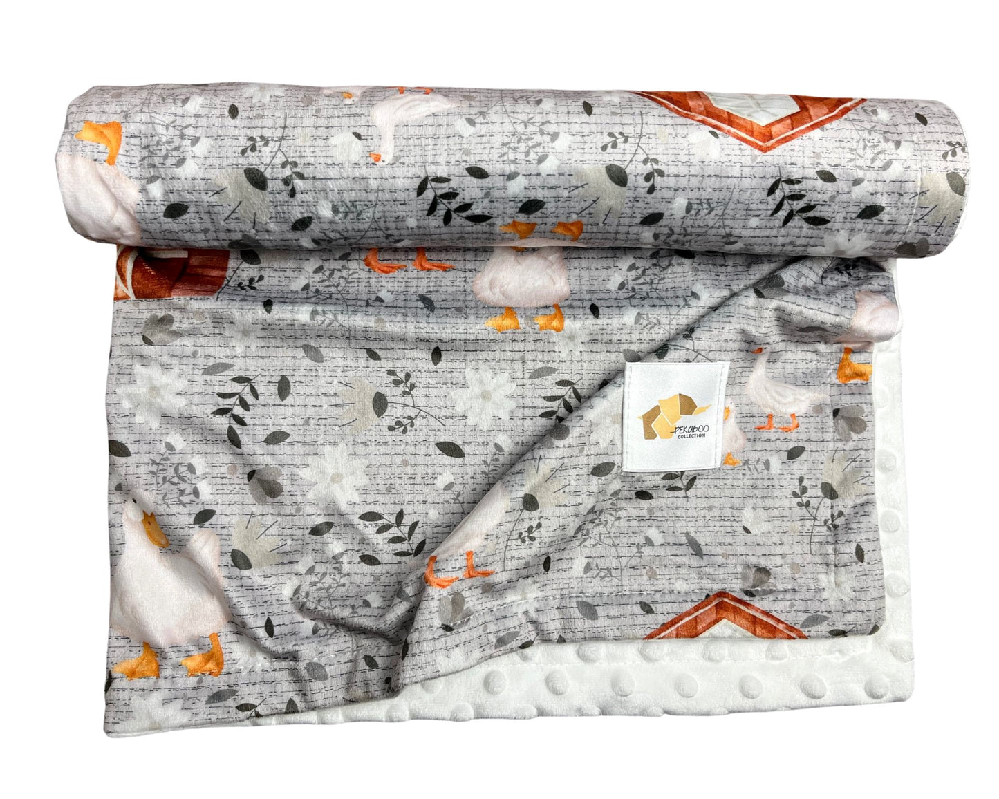 Couverture minky - Oie fermette