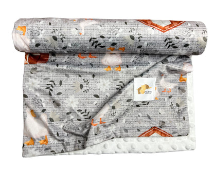 Couverture minky - Oie fermette