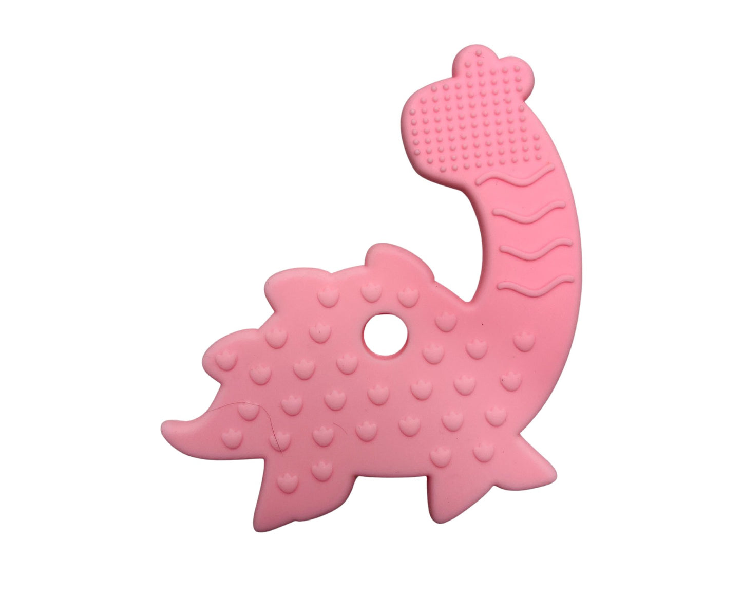 Jouet de dentition - Dino joyeux rose