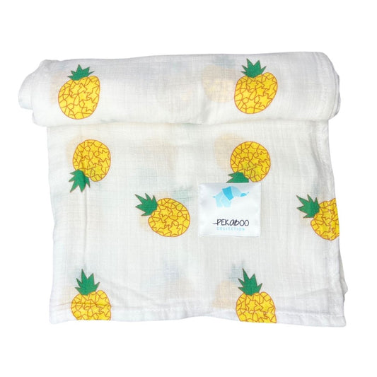 Couverture mousseline de coton - Ananas