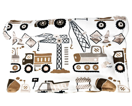 Couverture magiks - Camions de construction beige