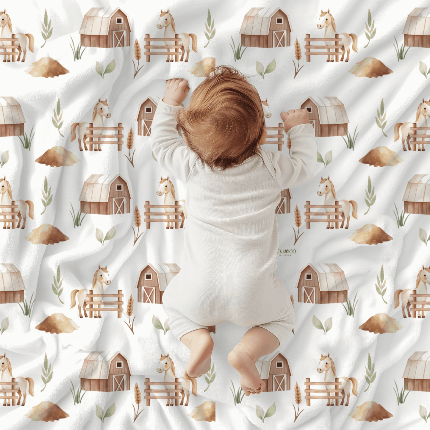 Couverture magiks - Chevaux beige