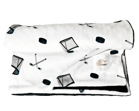 Couverture minky - Hockey