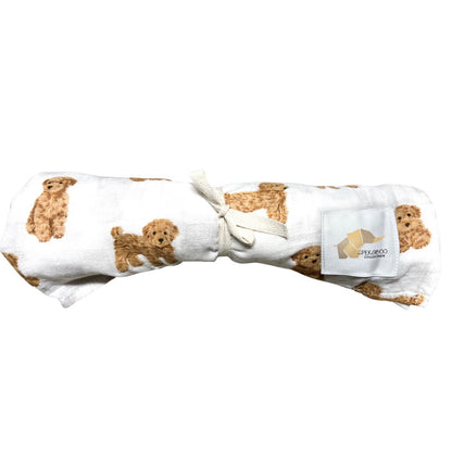 Couverture mousseline de bambou - Golden doodle