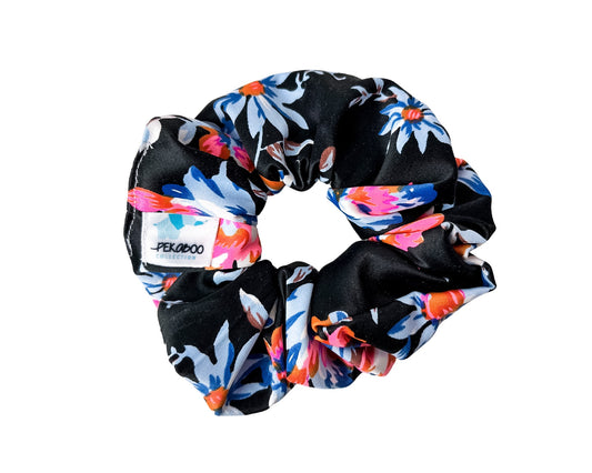 Chouchou élastique pour cheveux - Satin flora folk