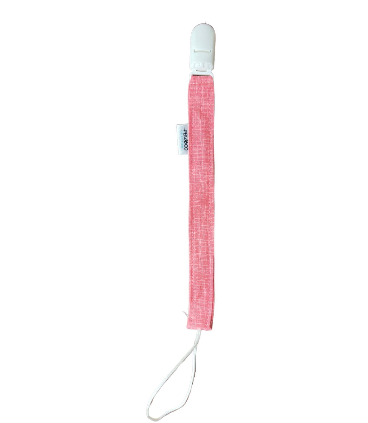 Attache-suce personnalisé - Motif ligne rose (Blanc)