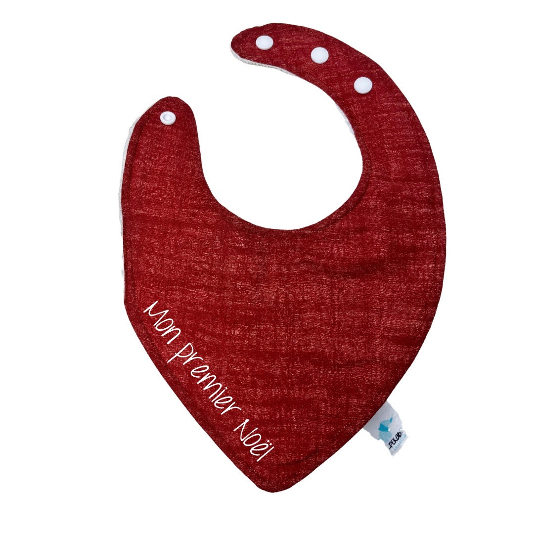 Bavoir - Motifs rouges
