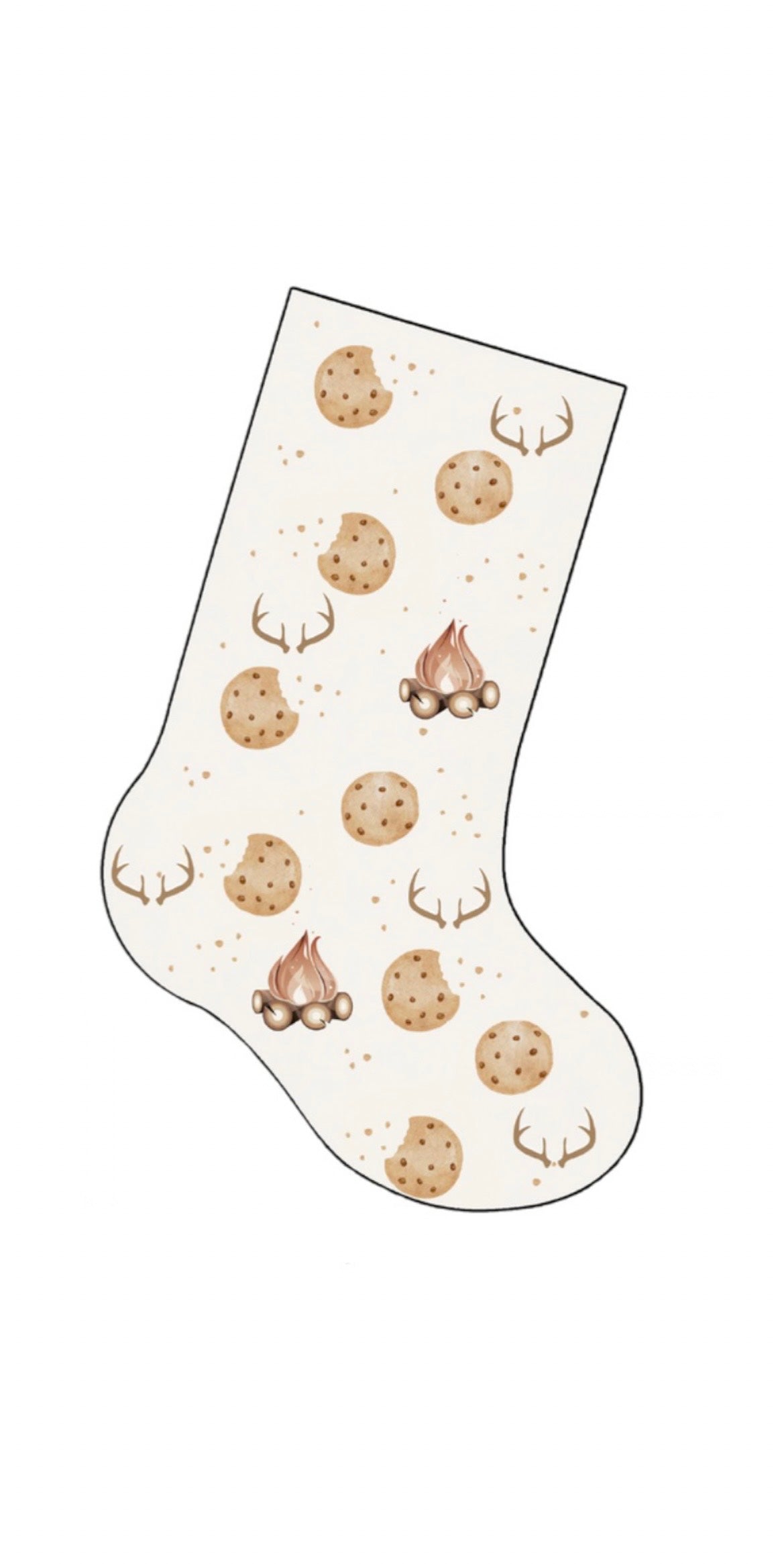 Bas de noël personnalisé - Bûche et Biscuit