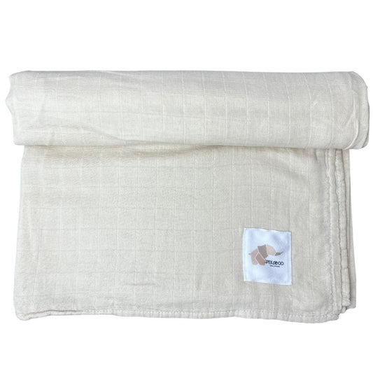Couverture mousseline de bambou - Beige pâle