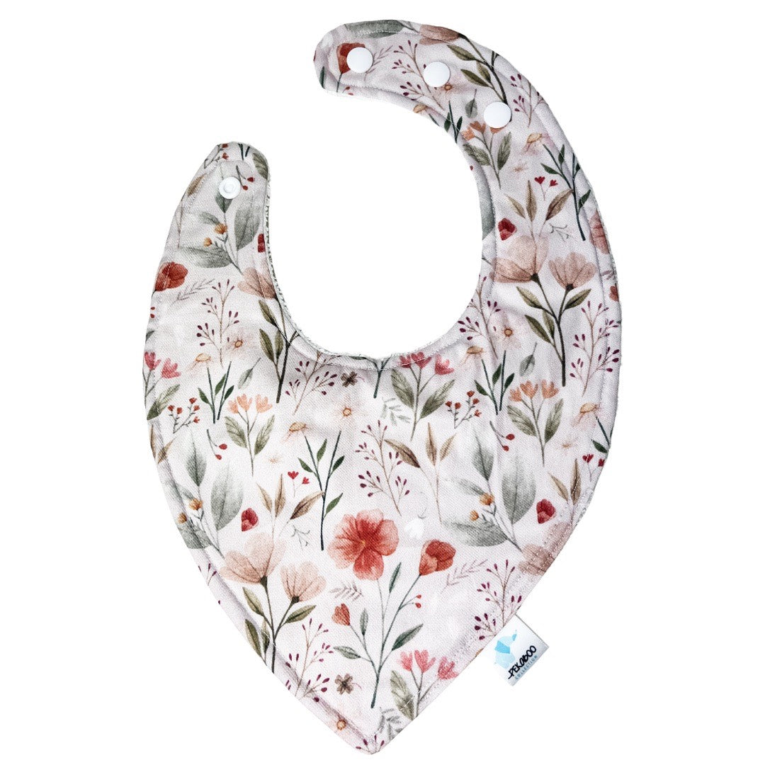 Bavoir - Fleuri vintage beige