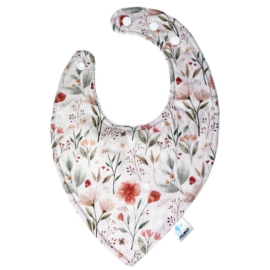 Bavoir - Fleuri vintage beige