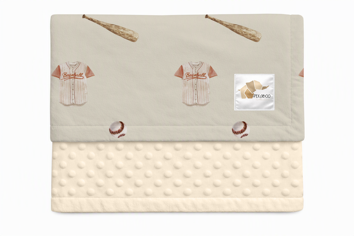 Couverture minky - Baseball