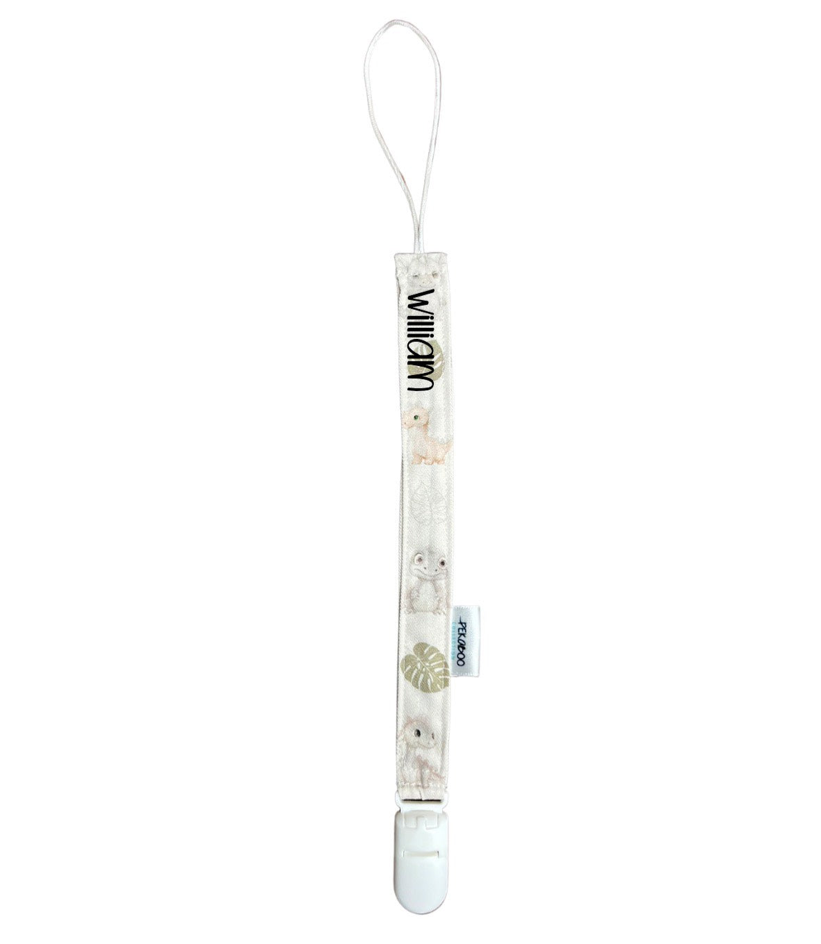 Attache-suce personnalisé - Dino palmier vert safari (Blanc)