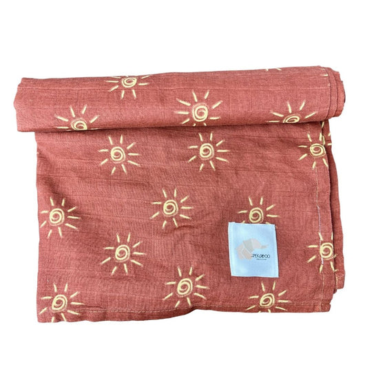 Couverture mousseline de coton - Rust sun
