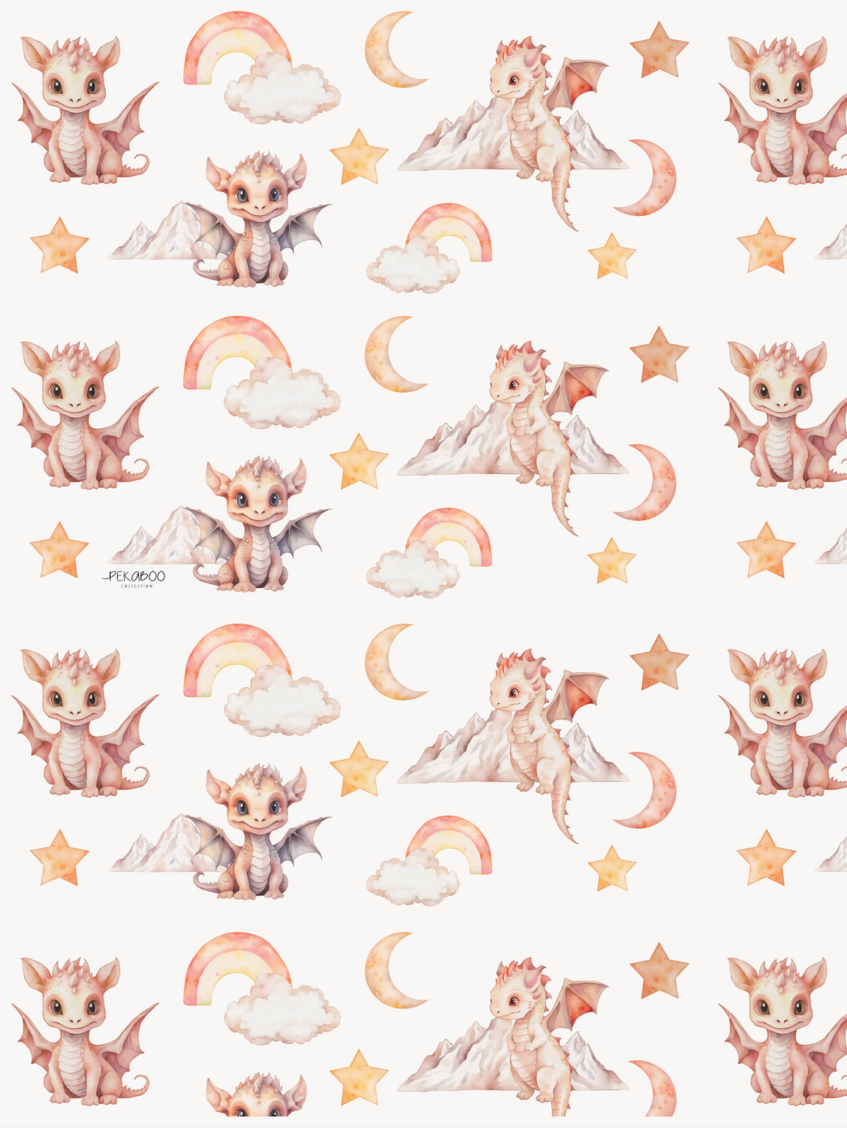 Couverture minky - Dragons roses