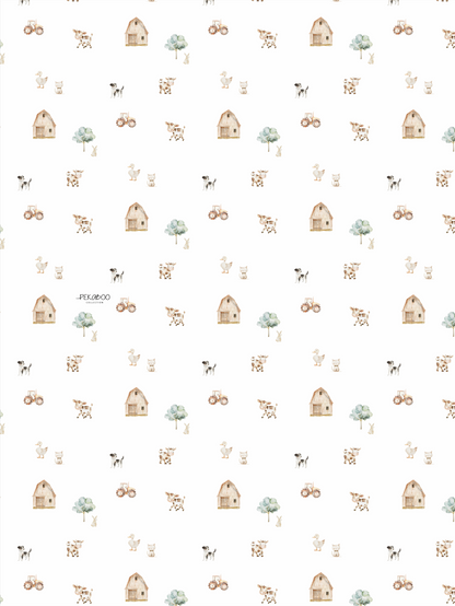 Couverture minky - Happy farms