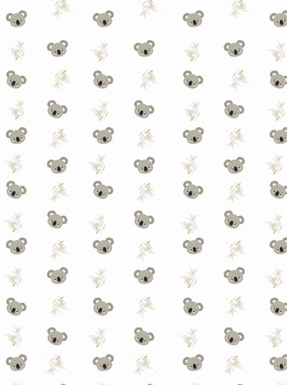 Couverture magiks - Koalas feuillus beige
