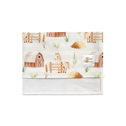 Couverture magiks - Chevaux beiges bold stripes