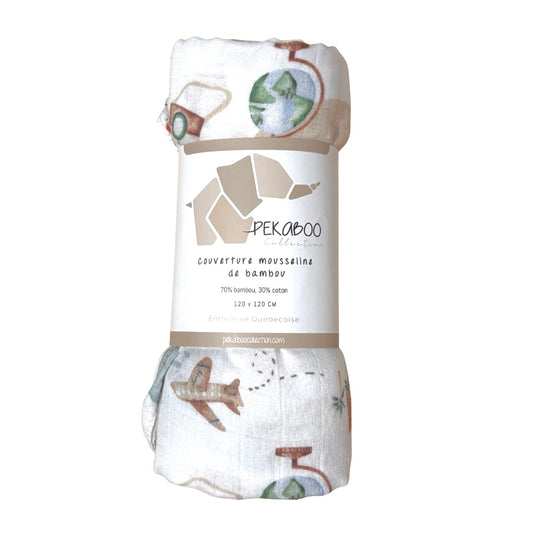 Couverture mousseline de bambou - Travel & sail boat