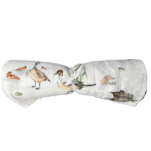 Couverture mousseline de bambou - Canards