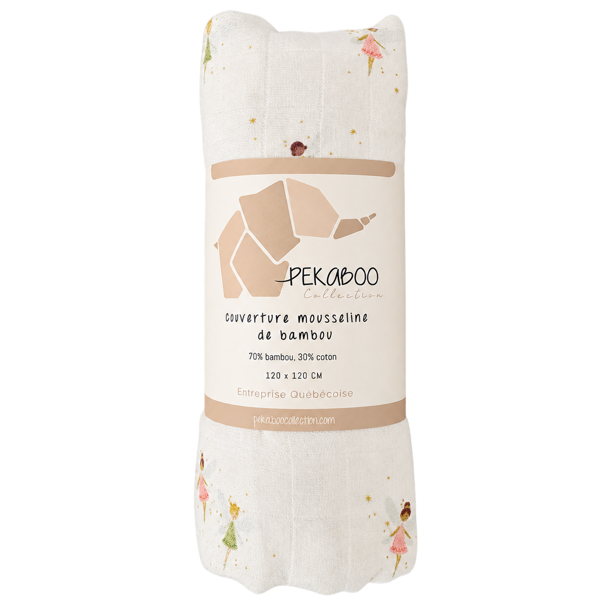 Couverture mousseline de bambou - Petites fées