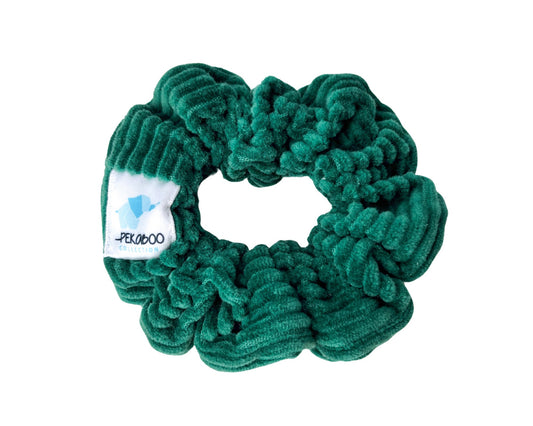 Chouchou élastique pour cheveux - Corduroy côtelé vieux vert