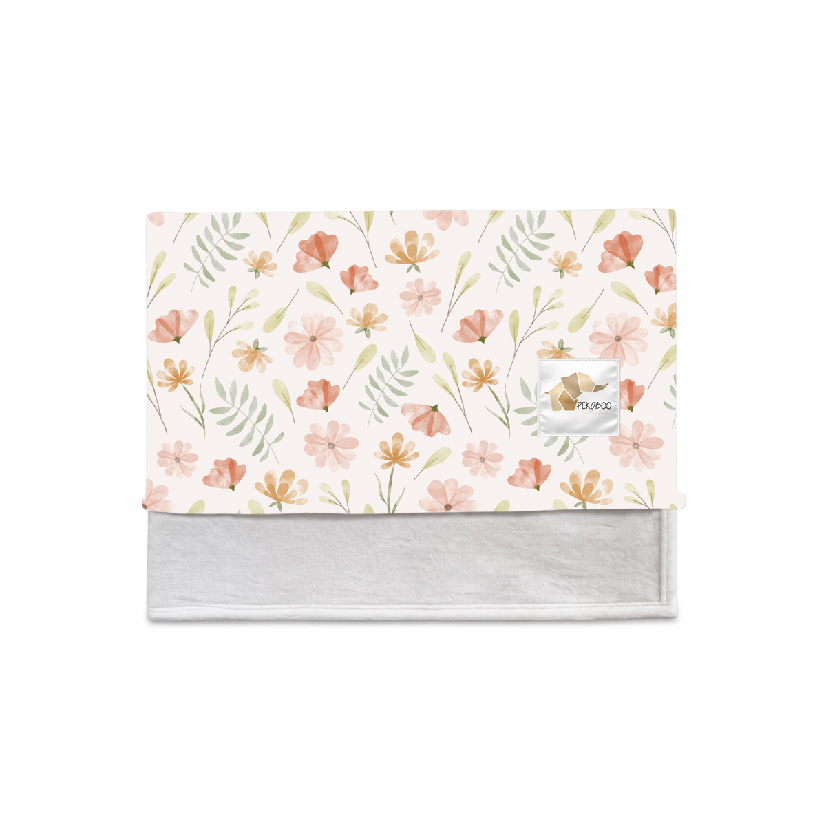 Couverture magiks - Fleuri pastel rose et rust