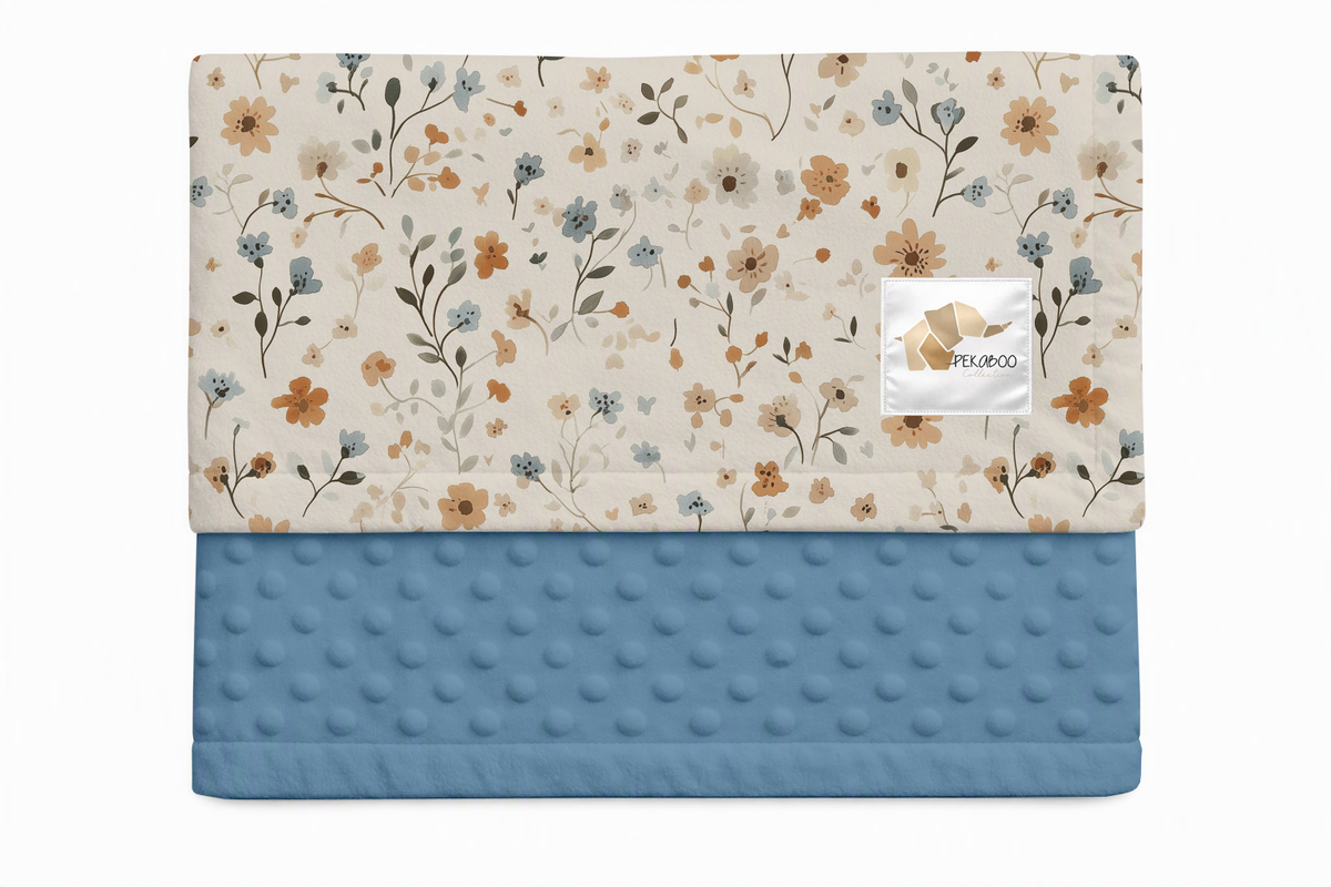 Couverture minky - Fleurs des champs