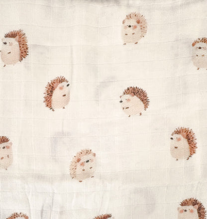 Couverture mousseline de bambou - Hérisson beige