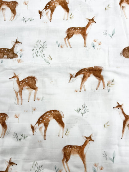 Couverture mousseline de bambou - Mon petit bambi