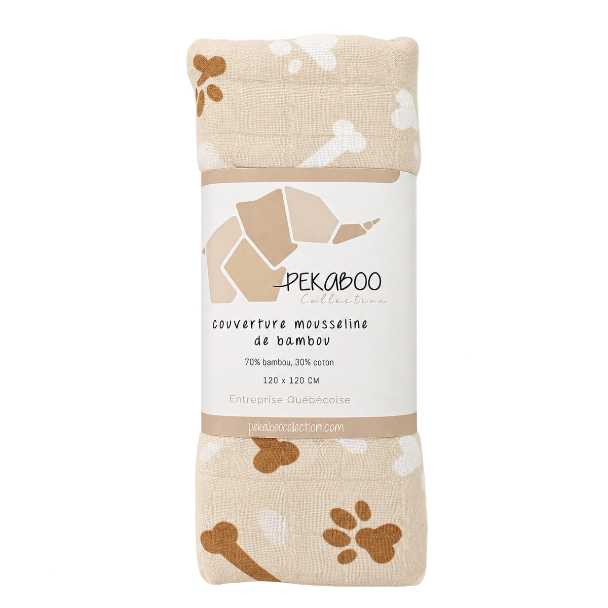 Couverture mousseline de bambou - Pattes & os