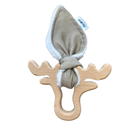 Anneau de dentition bois oreille de lapin - Uni beige