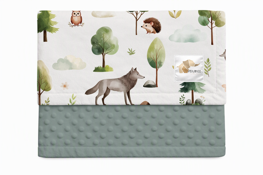 Couverture minky - Loups