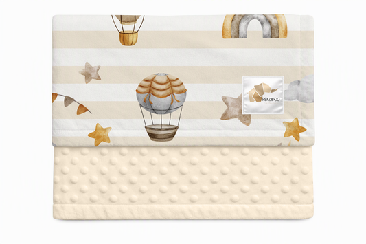 Couverture minky - Montgolfières Bold stripes