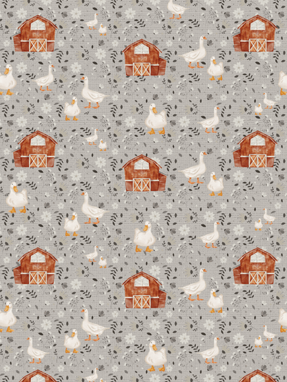 Couverture minky - Oie fermette