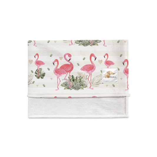 Couverture magiks - Petits flamants rêveurs bold stripes