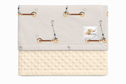 Couverture minky - Trottinettes