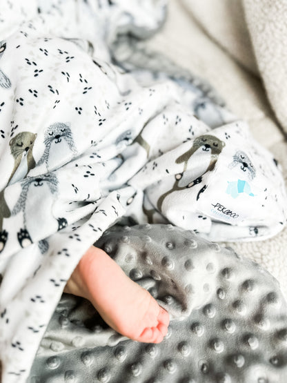 Couverture minky - Otter half