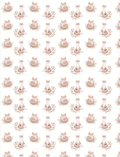 Couverture minky - Doux renards
