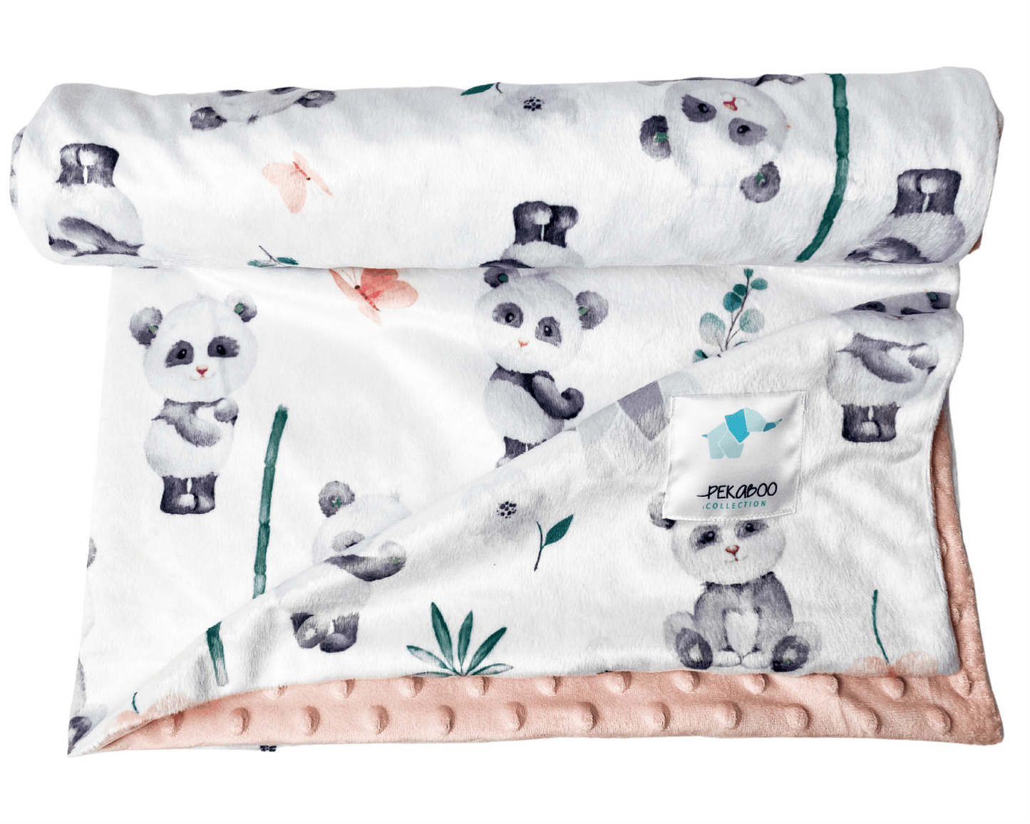 Couverture minky - Pandas