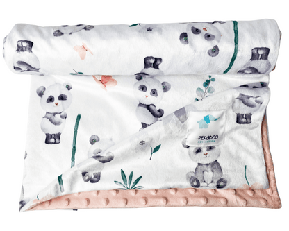 Couverture minky - Pandas
