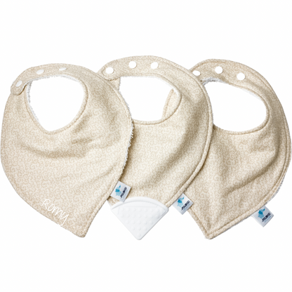 Bavoir - Motifs beige pâle