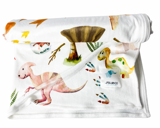 Couverture magiks - Dinos et oeufs rose