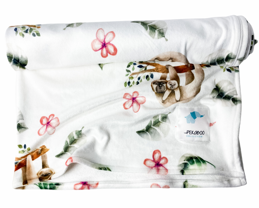 Couverture magiks - Paresseux rose